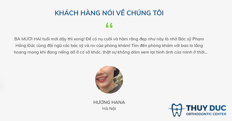 Đánh giá của khách hàng trên Website 1