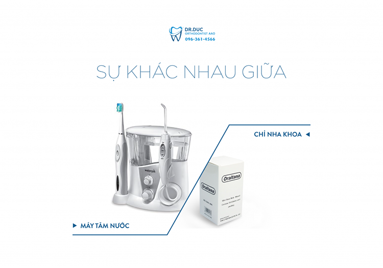 Sự khác nhau giữa máy tăm nước và chỉ nha khoa 1