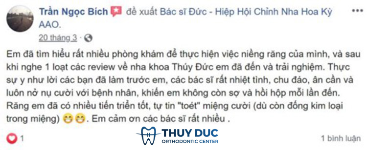 Đánh giá của khách hàng trên Fanpage 1 Đánh giá của khách hàng trên Fanpage 1