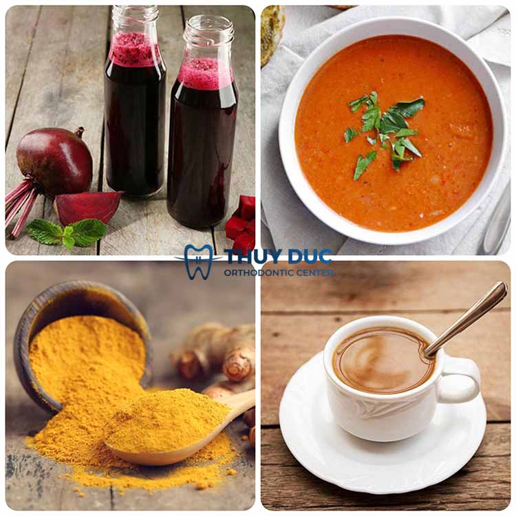 Sử dụng đồ ăn, nước uống có màu đậm 1