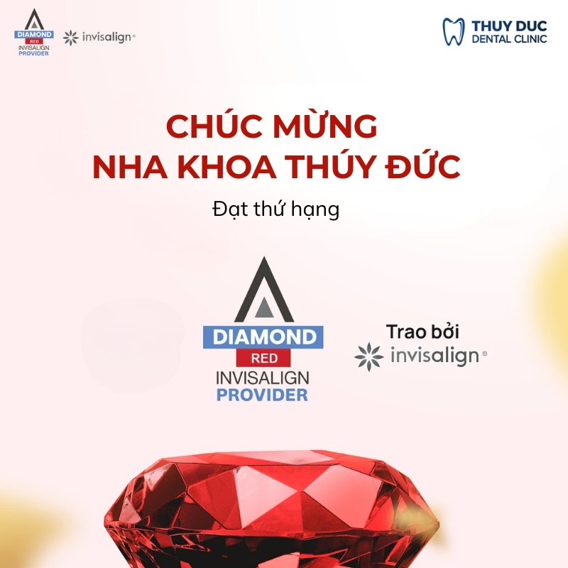 CHÚC MỪNG NHA KHOA THUÝ ĐỨC LÀ PHÒNG KHÁM NHA KHOA ĐẠT DANH HIỆU INVISALIGN RED DIAMOND PROVIDER 1